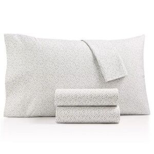 Martha Stewart Collection Essentials 3-Pc. Printed Micro Dot, Gray, Twin